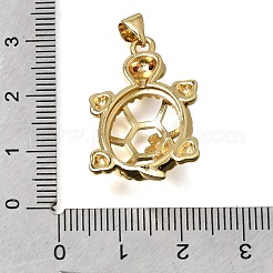 Brass Micro Pave Black Cubic Zirconia Pendants&nbsp;CU-CBA637A-05G-B