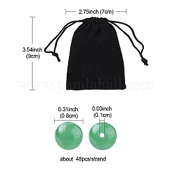 1 Strand Natural Green Aventurine Beads Strands&nbsp;G-YW0001-34