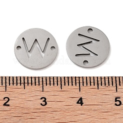 Non-Tarnish 201 Stainless Steel Hollow Flat Round Links&nbsp;FIND-R149-03W-P