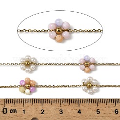 Handmade 304 Stainless Steel Beaded Chains&nbsp;CHS-L031-11G-03