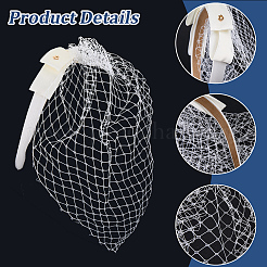 Gauze Mesh Veil Cloth Bowknot Hair Bands&nbsp;AJEW-WH20018-96