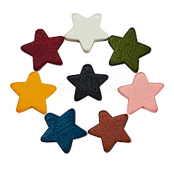 Painted Natural Wood Beads&nbsp;WOOD-CJ0001-12