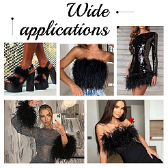 2 Yards Fashion Ostrich Feather Cloth Strand Costume Accessories&nbsp;FIND-GF0003-42A
