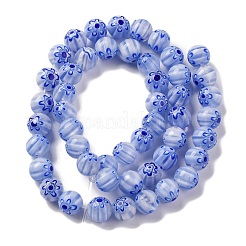Handmade Millefiori Lampwork Beads Strands&nbsp;LAMP-G164-05K