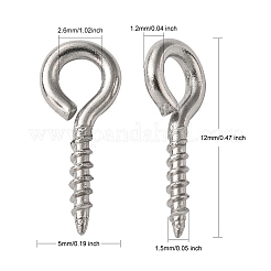 Tarnish Resistant 304 Stainless Steel Screw Eye Pin Peg Bails&nbsp;STAS-L234-165A-P