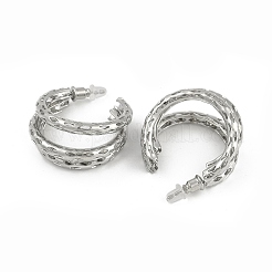 Hollow Moon Brass Stud Earrings&nbsp;EJEW-Q391-20P