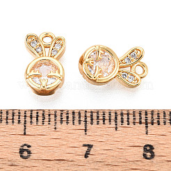 Brass Micro Pave Cubic Zirconia Charms&nbsp;KK-N263-61G