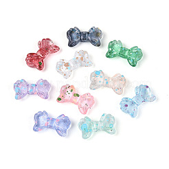 Transparent Spray Painted Acrylic Beads&nbsp;ACRP-T011-04M