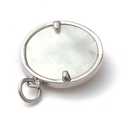 Rack Plating Brass Micro Pave Clear Cubic Zirconia Pendants&nbsp;ZIRC-L091-084P