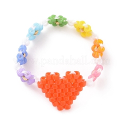Glass Seed Beaded Finger Rings&nbsp;RJEW-MZ00003