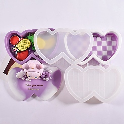 Double Heart DIY Silicone Storage Molds&nbsp;LS-DIY-G079-22