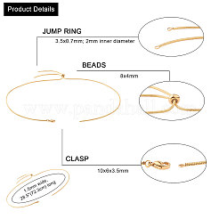 Adjustable 304 Stainless Steel Slider Necklaces&nbsp;NJEW-CJ0001-01G