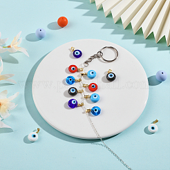 12Pcs 6 Colors Handmade Lampwork Evil Eye Pendants&nbsp;LAMP-CA0001-12