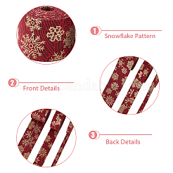 6M 3 Styles Christmas Double Face Printed Polyester Ribbons&nbsp;OCOR-FH0001-26A