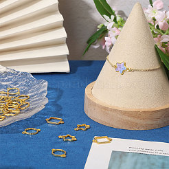 48Pcs 6 Styles Zinc Alloy Open Back Bezel Connector Charms&nbsp;FIND-CA0011-23