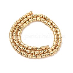 Electroplated Natural Lava Rock Beads Strands&nbsp;G-G984-04KCG