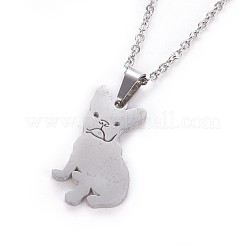 Tarnish Resistant 304 Stainless Steel Puppy Jewelry Sets&nbsp;SJEW-F208-04P