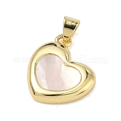 Brass with Natural Shell Pendants&nbsp;KK-A293-03A-G
