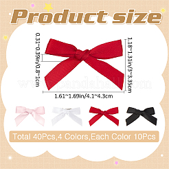 Bowknot Polyester Alligator Hair Clips&nbsp;AJEW-CP0008-35B