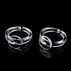 Transparent Acrylic Open Cuff Ring Components&nbsp;TACR-ZX018-10A