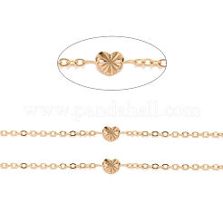 PVD Vacuum Plating 304 Stainless Steel Heart Link Chains&nbsp;CHS-E006-12G