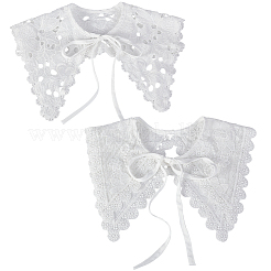 2Pcs 2 Styles Polyester Lace Collars&nbsp;AJEW-GA0008-50