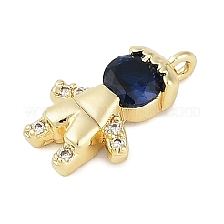 Rack Plating Brass Micro Pave Cubic Zirconia Pendants&nbsp;KK-H509-37G-01