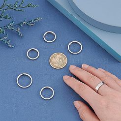5Pcs 5 Style 304 Stainless Steel Flat Plain Band Finger Ring for Men Women&nbsp;RJEW-UN0001-14
