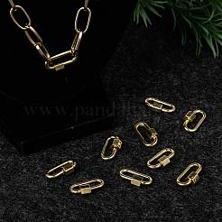 Brass Screw Carabiner Lock Charms&nbsp;KK-T047-08G