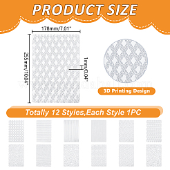 2 Bags 2 Styles Geometric Plastic Reusable Painting Stencils&nbsp;FIND-HY0005-07B