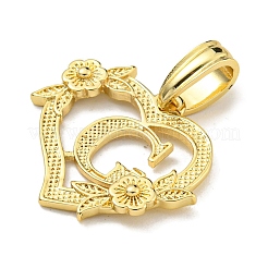 Heart Brass Pendants&nbsp;KK-I714-04G-G