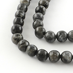Natural Larvikite Round Beads Strands&nbsp;X-G-R342-6mm-09