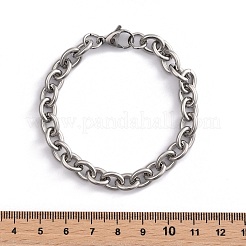 Tarnish Resistant 304 Stainless Steel Cable Chain Bracelets&nbsp;BJEW-I238-09P