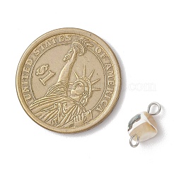 Natural Trochus Shell Nuggets Links Connector Charms&nbsp;PALLOY-JF04152-02