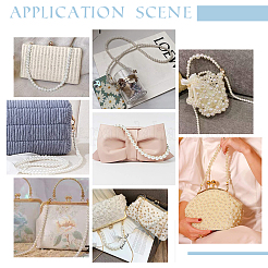 2Pcs ABS Plastic Imitation Pearl Beaded Bag Straps&nbsp;AJEW-PH0003-99B