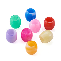80Pcs 8 Colors Acrylic European Beads&nbsp;MACR-MP0001-01