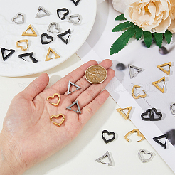 12Pcs 6 Style Stainless Steel Hoop Earrings for Women&nbsp;EJEW-FI0002-08