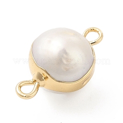 Natural Pearl Connector Charms&nbsp;PEAR-P004-60KCG