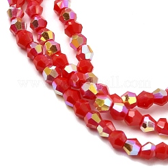 AB Color Plated Opaque Glass Beads Strands&nbsp;GLAA-G127-02M