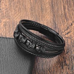 Imitation Leather Multi-strand Bracelets&nbsp;PW-WGE2E99-01