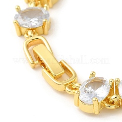 Clear Cubic Zirconia Tennis Bracelet&nbsp;BJEW-M296-01G