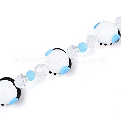 Christmas Handmade Lampwork Bumpy Beads Strands&nbsp;LAMP-N028-14