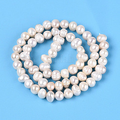 Natural Cultured Freshwater Pearl Beads Strands&nbsp;PEAR-N013-05O-01