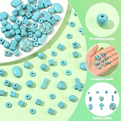 190Pcs 10 Styles Synthetic Turquoise Beads Dyed & Heated&nbsp;G-YW0002-60
