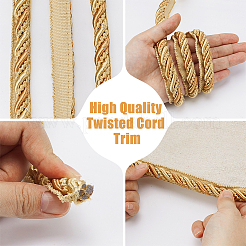 12.5M Polyester Twist Lip Cord Trim&nbsp;OCOR-WH0105-005D