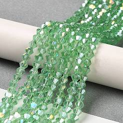 Transparent Electroplate Glass Beads Strands&nbsp;GLAA-F029-3mm-A24