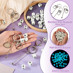 DIY Stainless Steel Beadable Keychain Making Kits&nbsp;KEYC-TA0001-63