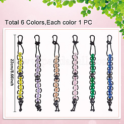 6Pcs Polyester & Spandex Cord & Resin Golf Beads Count Stroke Score Counter&nbsp;HJEW-DR00175