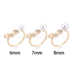 Fish Brass Micro Pave Clear Cubic Zirconia Cuff Ring Settings&nbsp;KK-T076-52G