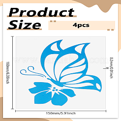 4 Sheets Butterfly PET Waterproof Car Stickers&nbsp;DIY-LP0006-05E